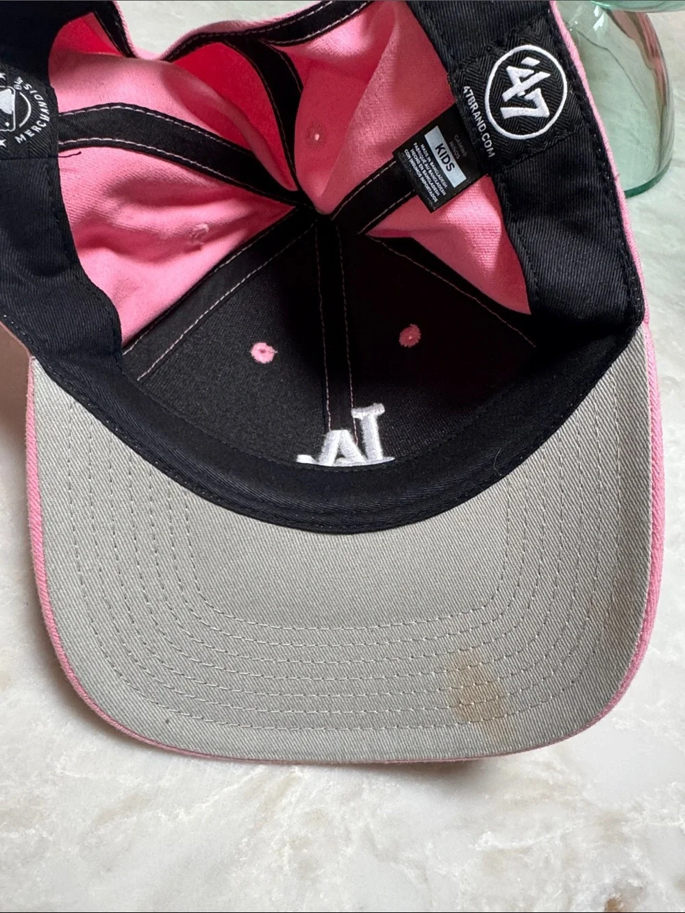 47 Pink LA Dodgers Embroidered Kids Cap